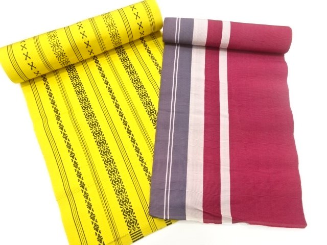 JAPANESE KIMONO / ANTIQUE SET OF 2 OBIJI BOLT